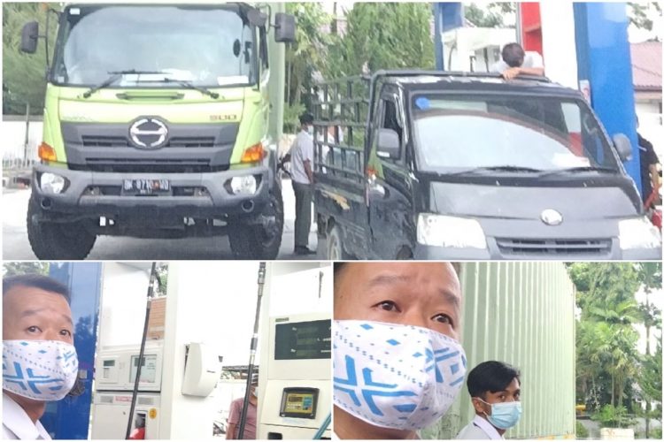 Berplat Hitam dan Dikawal, Kendaraan Industri PT STTC Bebas Beli Solar Subsidi