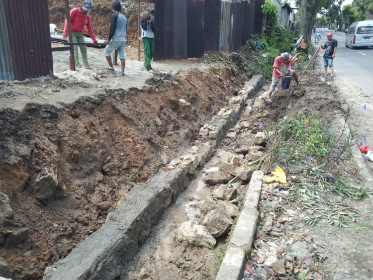 Setelah Diberitakan, Bangunan Drainase yang Hancur Langsung Diperbaiki