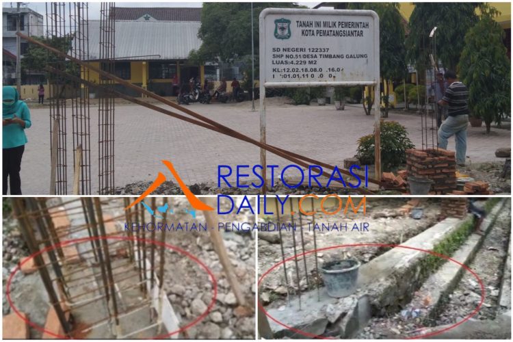 Gunakan Pondasi Lama, Proyek Pagar SD 37 Diduga Tak Sesuai Petunjuk Teknis